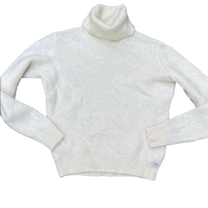 Molo eleven wool blend Cream Turtleneck Sweater